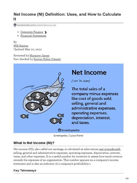 Net Income (NI) Definition: Uses, and How to Calculate It .
